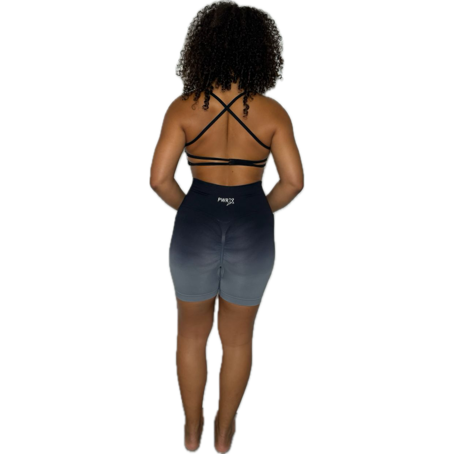 Short bicolore noir/gris