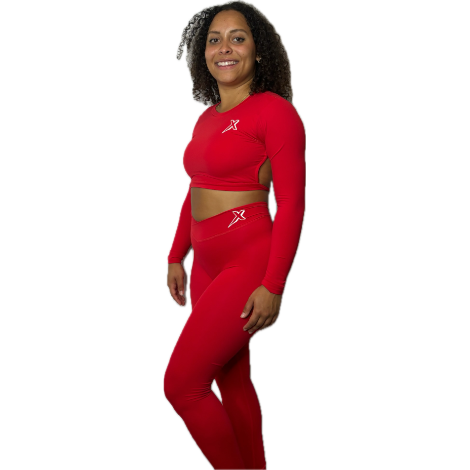 Legging slim rouge