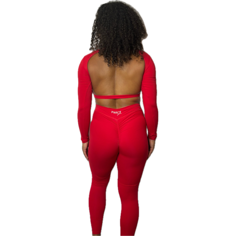 Legging slim rouge