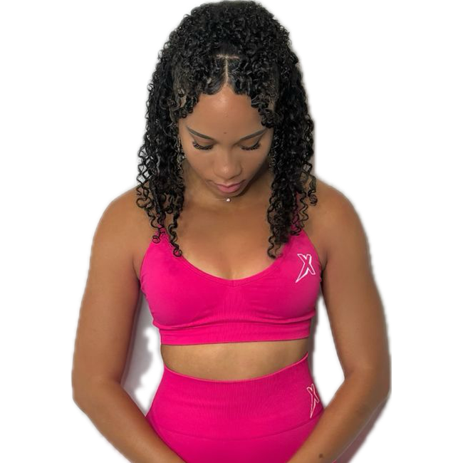 Brassière col en V rose