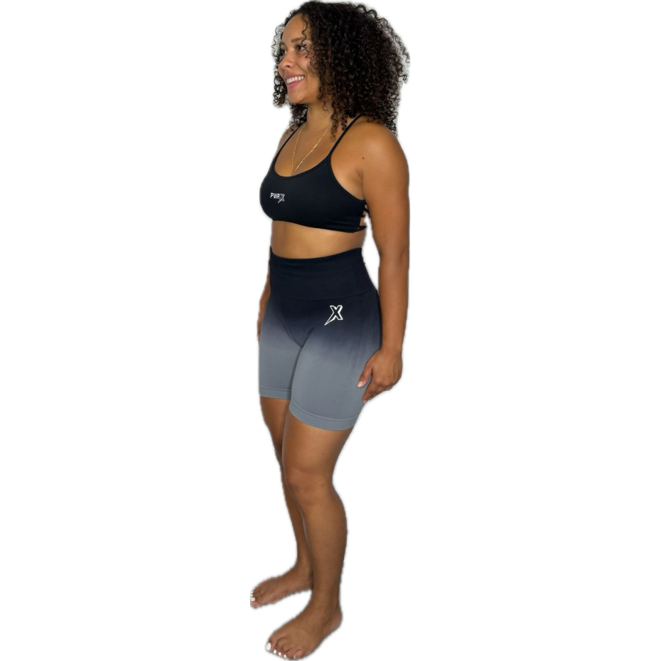 Short bicolore noir/gris