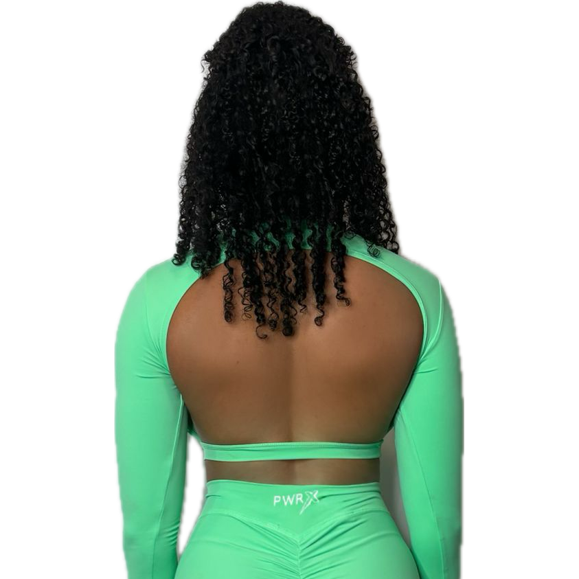 Haut dos nu vert