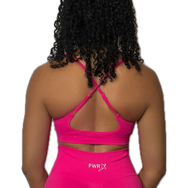 Brassière col en V rose