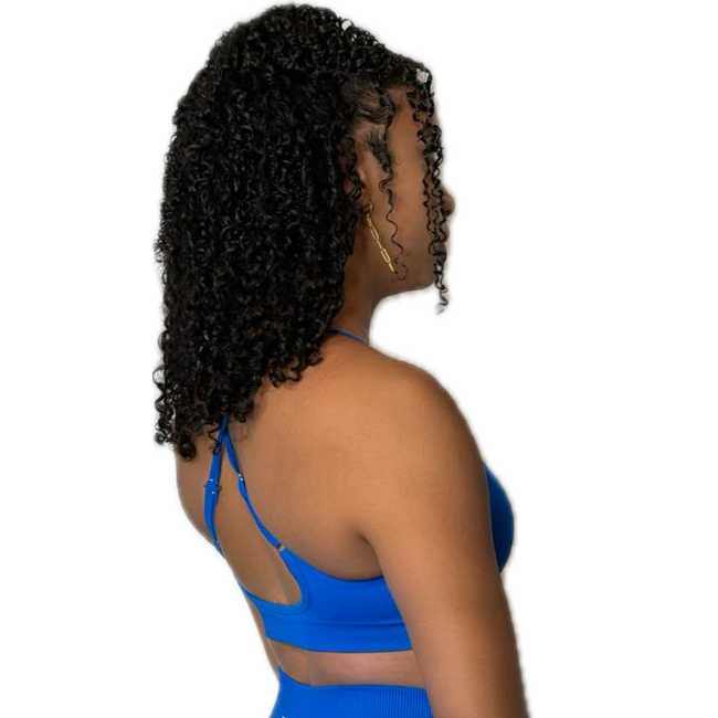 Brassière col en v bleu