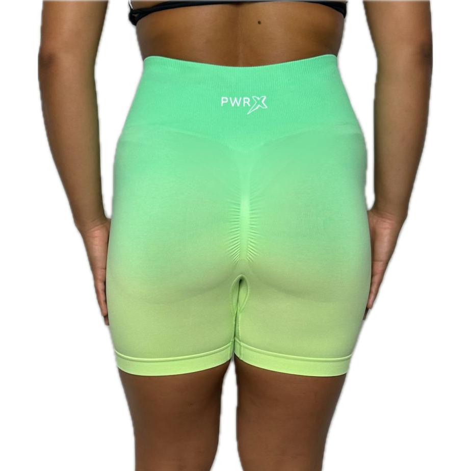Short bicolore vert/jaune