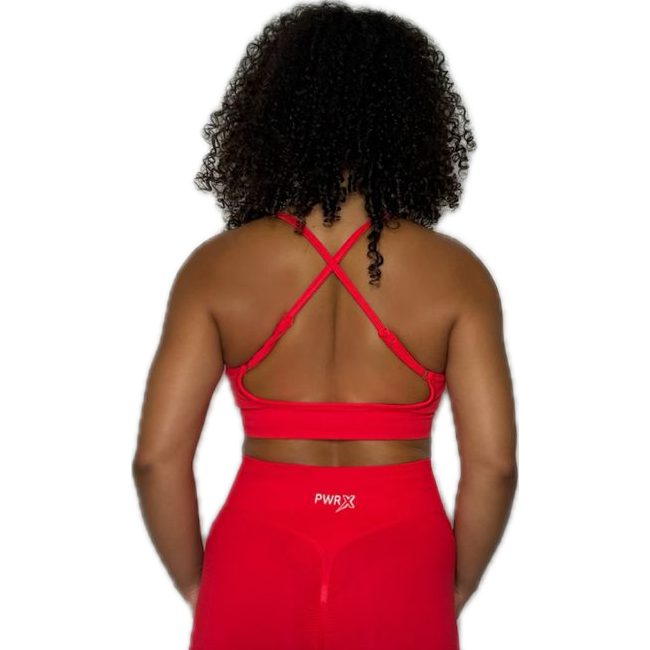 Brassière col rond rouge