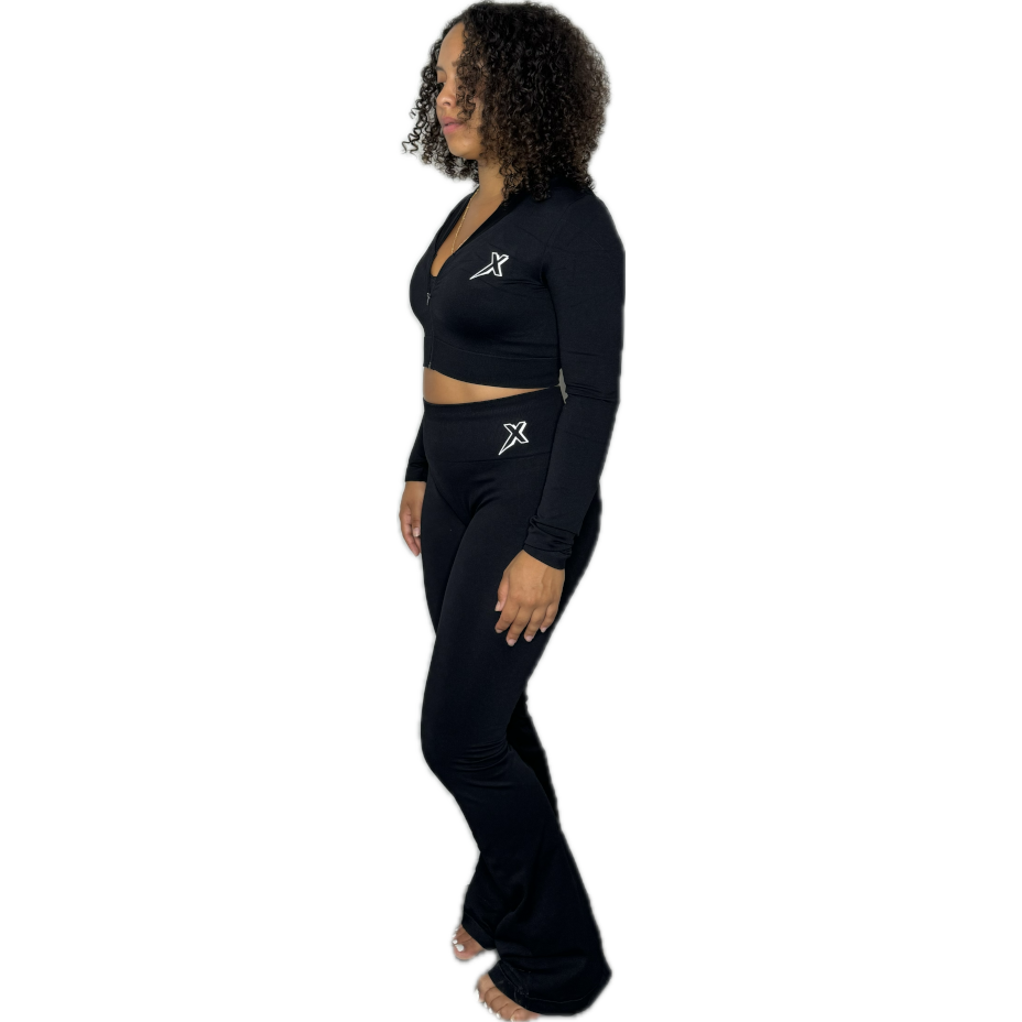 Pull court zippé noir