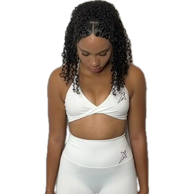 Brassière torsadé blanc
