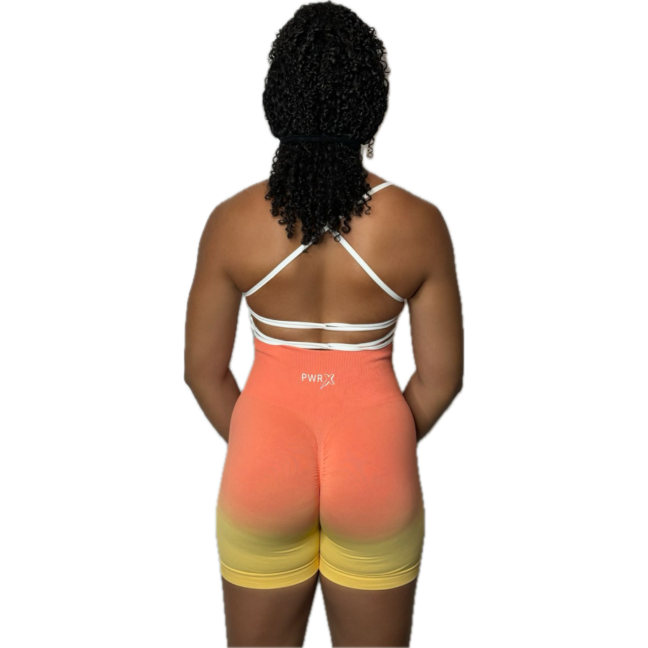 Short bicolore orange/jaune